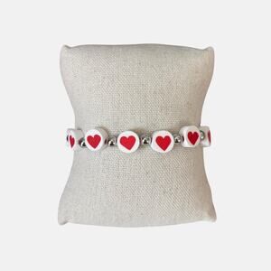 Red Hearts Stretchy Bracelet